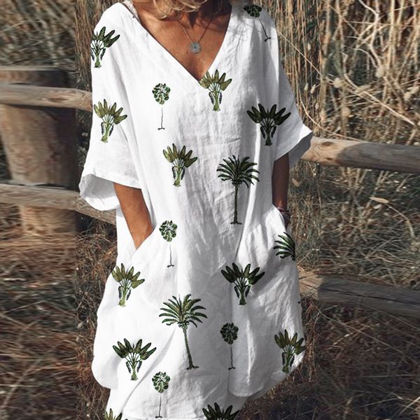women summer dress boho leaf print pockets v neck casual flare loose dress women party beach dresses fashion vestidos dresses, Black;gray
women summer dress boho leaf print pockets v neck casual flare loose dress women party beach dresses fashion vestidos dresses, Black;gray