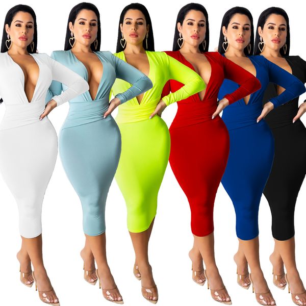 casual dresses european and american fashion deep v-neck solid multi color long sleeve dress slim, Black;gray
casual dresses european and american fashion deep v-neck solid multi color long sleeve dress slim, Black;gray