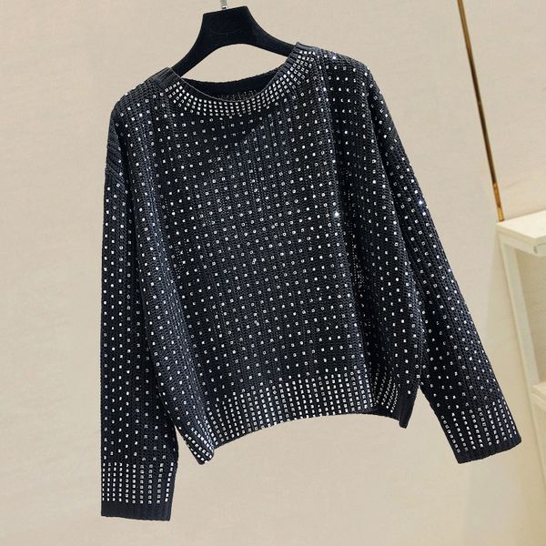 diamond sweater women autumn new loose bat sleeve rhinestone sweaters female knit bottoming shirt students pullovers knitwear, White;black
diamond sweater women autumn new loose bat sleeve rhinestone sweaters female knit bottoming shirt students pullovers knitwear, White;black