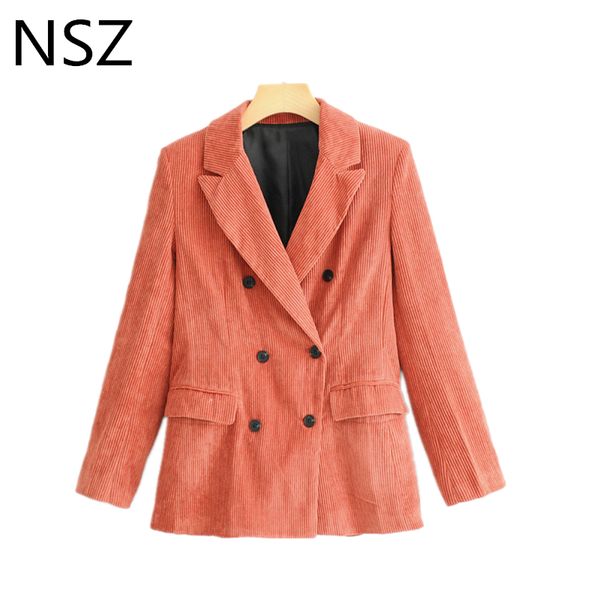 women retro corduroy blazer double breasted button with pocket long sleeve jacket coat female casual outerwear loose, White;black
women retro corduroy blazer double breasted button with pocket long sleeve jacket coat female casual outerwear loose, White;black