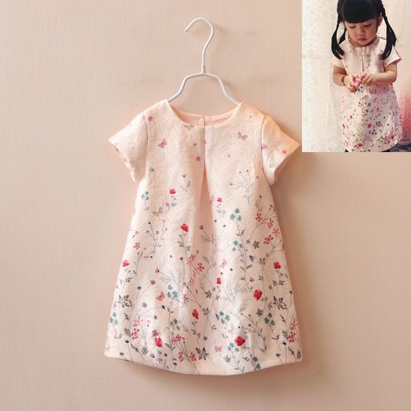 2019 новый весенний предмет девушка цельный платье с коротким рукавом цветочный дизайн, Red;yellow 
2019 новый весенний предмет девушка цельный платье с коротким рукавом цветочный дизайн, Red;yellow