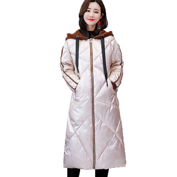 2018 plus size down jacket coat fashion parka women long winter jacket women casual warm thicker cotton padded coat female 161, Black
2018 plus size down jacket coat fashion parka women long winter jacket women casual warm thicker cotton padded coat female 161, Black