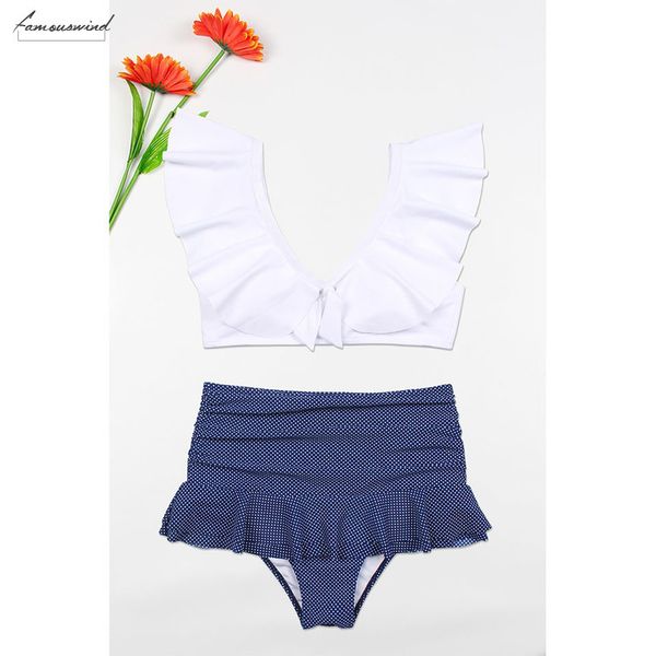 2020 high waist swimsuit bikinis women swimwear ruffle vintage bandeau white dot bottom bikini set bathing suits, White;black
2020 high waist swimsuit bikinis women swimwear ruffle vintage bandeau white dot bottom bikini set bathing suits, White;black