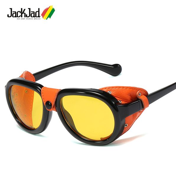 jackjad 2020 fashion vintage steampunk punk style sunglasses leather side shield brand design sun glasses oculos de sol 95209 y200420, White;black
jackjad 2020 fashion vintage steampunk punk style sunglasses leather side shield brand design sun glasses oculos de sol 95209 y200420, White;black