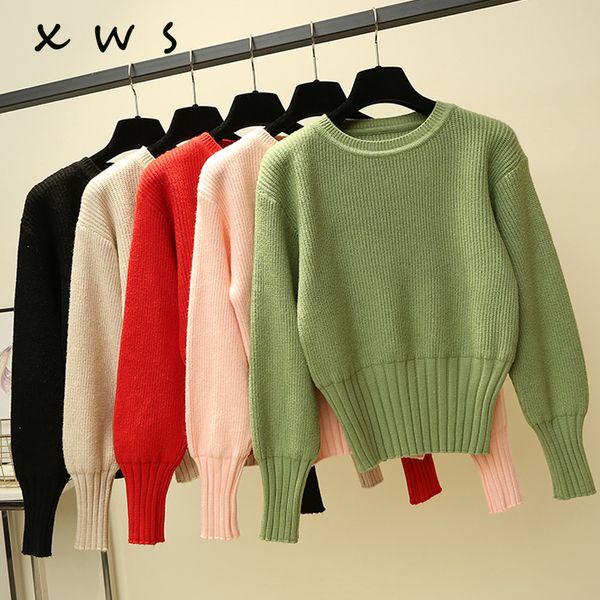 women sweater pullover basic rib knitted cotton solid crew neck essential jumper long sleeve sweaters autumn winter 2019, White;black
women sweater pullover basic rib knitted cotton solid crew neck essential jumper long sleeve sweaters autumn winter 2019, White;black