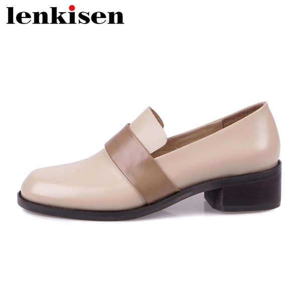 lenkisen big size full grain leather round toe med heel fashion shoes women european design deep mouth slip on leisure pumps l10, Black
lenkisen big size full grain leather round toe med heel fashion shoes women european design deep mouth slip on leisure pumps l10, Black