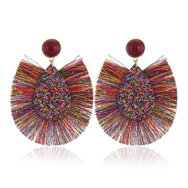 bohemia resort tide anti light piece of tassel nightclub stage personality unique earrings with crystal ooze, Silver
bohemia resort tide anti light piece of tassel nightclub stage personality unique earrings with crystal ooze, Silver
