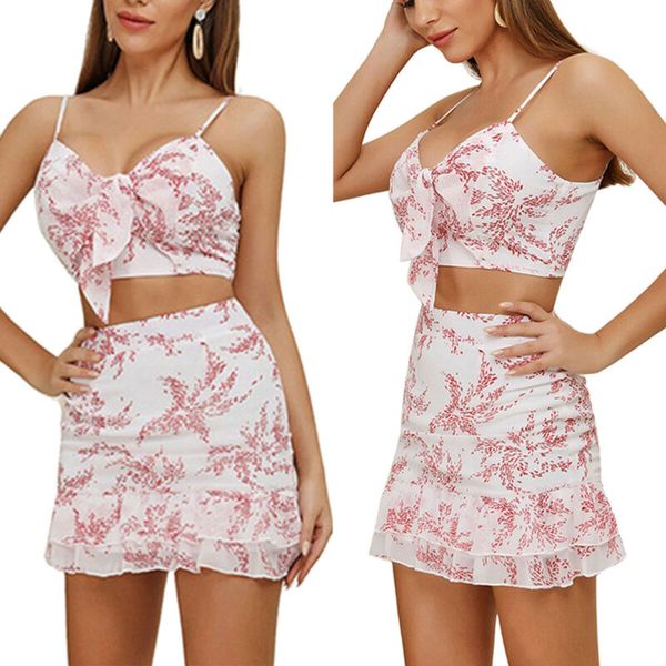 women's crop two-piece dress floral print spaghetti strap mini beach sun dress, Black;gray
women's crop two-piece dress floral print spaghetti strap mini beach sun dress, Black;gray