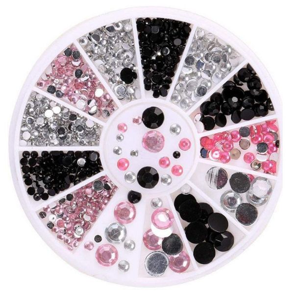 1 box 3d acrylic nail art tips decoration flat back glitter rhinestones pearls beads 2018 new women lady manicure tool drop ship, Black
1 box 3d acrylic nail art tips decoration flat back glitter rhinestones pearls beads 2018 new women lady manicure tool drop ship, Black