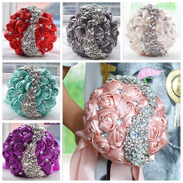 bling bling crystal adorned handmade satin rose bridal bouquets wedding bridesmaids handholds customized bouquet 2019 wedding flowers
bling bling crystal adorned handmade satin rose bridal bouquets wedding bridesmaids handholds customized bouquet 2019 wedding flowers