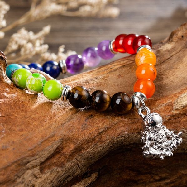 astronaut charm 7 chakra healing balance beaded bracelets women energy yoga fashion bracelets bangles, Golden;silver
astronaut charm 7 chakra healing balance beaded bracelets women energy yoga fashion bracelets bangles, Golden;silver