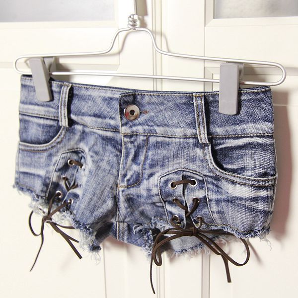 women low waist micro denim shorts summer lace up bleached casual jeans tight mini shorts short feminino cintura alta, Blue
women low waist micro denim shorts summer lace up bleached casual jeans tight mini shorts short feminino cintura alta, Blue