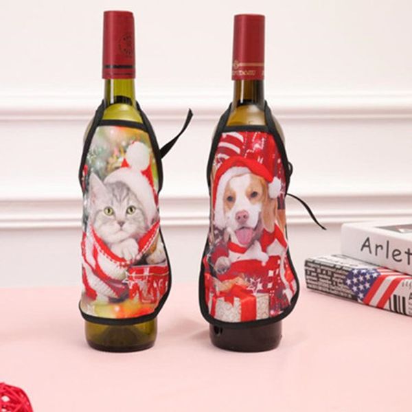 mini christmas apron cartoon wine bottle cover case clothes special for bar ktv bottle case christmas decorations lxl381q-1, Silver
mini christmas apron cartoon wine bottle cover case clothes special for bar ktv bottle case christmas decorations lxl381q-1, Silver