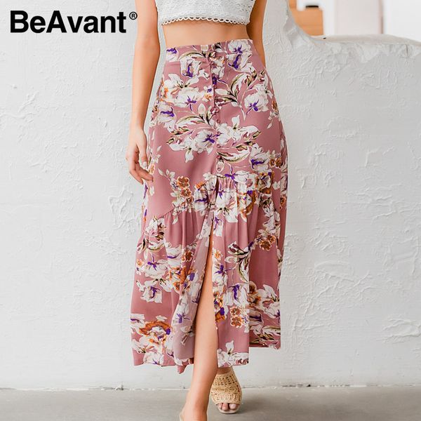 skirts beavant floral print retro women high waist summer holiday split female ruffles boho bottoms 2021, Black
skirts beavant floral print retro women high waist summer holiday split female ruffles boho bottoms 2021, Black