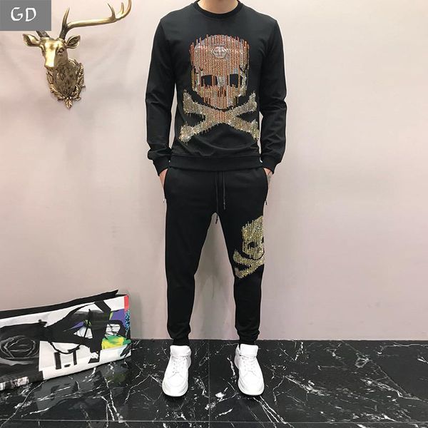 2020 men trend european american style leisure sports suit rhinestone skull slim fashion long-sleeved sweater trousers two-piece -3xl, Gray
2020 men trend european american style leisure sports suit rhinestone skull slim fashion long-sleeved sweater trousers two-piece -3xl, Gray