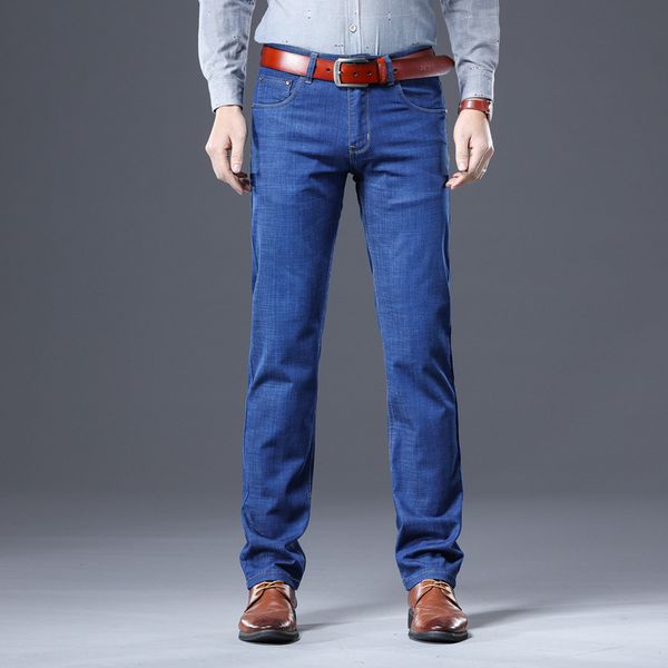 2019 spring and summer new style thin men's jeans greenish blue middle-aged men casual medium waist straight-cut business versat
2019 spring and summer new style thin men's jeans greenish blue middle-aged men casual medium waist straight-cut business versat