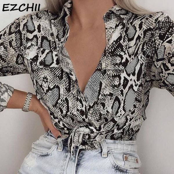women's blouses & shirts spring women snake print blouse long sleeves turn-down collar snakeskin high street elegant fashion, White
women's blouses & shirts spring women snake print blouse long sleeves turn-down collar snakeskin high street elegant fashion, White