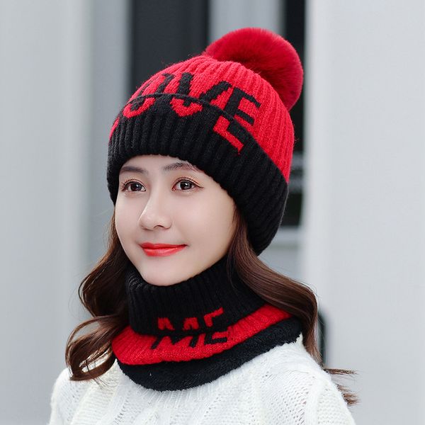 winter knitted beanies hat scarf women thicken warm hat skullies beanie female love letter bonnet pompom cap outdoor riding sets, Blue;gray
winter knitted beanies hat scarf women thicken warm hat skullies beanie female love letter bonnet pompom cap outdoor riding sets, Blue;gray