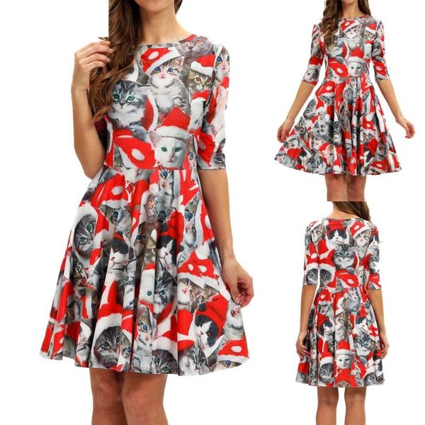 jaycosin women dress casual women ladies fashion half sleeve christmas cat print vintage dress autumn dropshiping 18oct31, Black;gray
jaycosin women dress casual women ladies fashion half sleeve christmas cat print vintage dress autumn dropshiping 18oct31, Black;gray