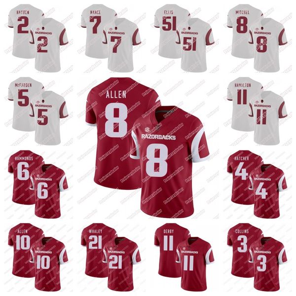 51 brooks ellis 11 a.j. derby 3 alex collins 10 allen 8 austin allen 6 t.j. hammonds ncaa college football jersey, Black
51 brooks ellis 11 a.j. derby 3 alex collins 10 allen 8 austin allen 6 t.j. hammonds ncaa college football jersey, Black