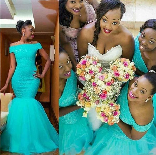 african mermaid long bridesmaid dresses off shoulder tulle lace appliques plus size maid of honor bridal party gowns tight body, White;pink
african mermaid long bridesmaid dresses off shoulder tulle lace appliques plus size maid of honor bridal party gowns tight body, White;pink