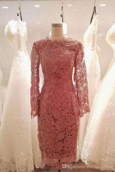 elegant pink lace long sleeve mother of the bridal dresses crew neck sheath lace knee length formal mothers dresses sale, Black;red
elegant pink lace long sleeve mother of the bridal dresses crew neck sheath lace knee length formal mothers dresses sale, Black;red