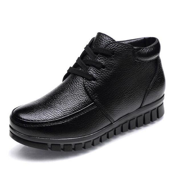winter warm flat non-slip mother boots women shoes snow boots genuine leather shoes nude large size 41, Black
winter warm flat non-slip mother boots women shoes snow boots genuine leather shoes nude large size 41, Black