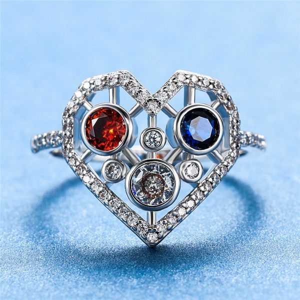 female round blue red zircon stone ring charm big wedding rings for women romantic silver heart engagement ring, Golden;silver
female round blue red zircon stone ring charm big wedding rings for women romantic silver heart engagement ring, Golden;silver