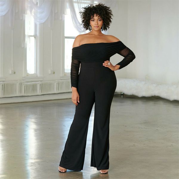 women autumn casual wide leg solid jumpsuit ladies evening party off the shoulder long sleeve playsuit bodysuits, Black;white
women autumn casual wide leg solid jumpsuit ladies evening party off the shoulder long sleeve playsuit bodysuits, Black;white