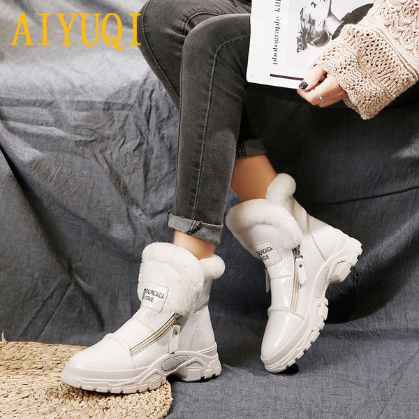 aiyuqi women casual boots 2019 new genuine leather female flat boots , british wind winter white martin boots women, Black
aiyuqi women casual boots 2019 new genuine leather female flat boots , british wind winter white martin boots women, Black
