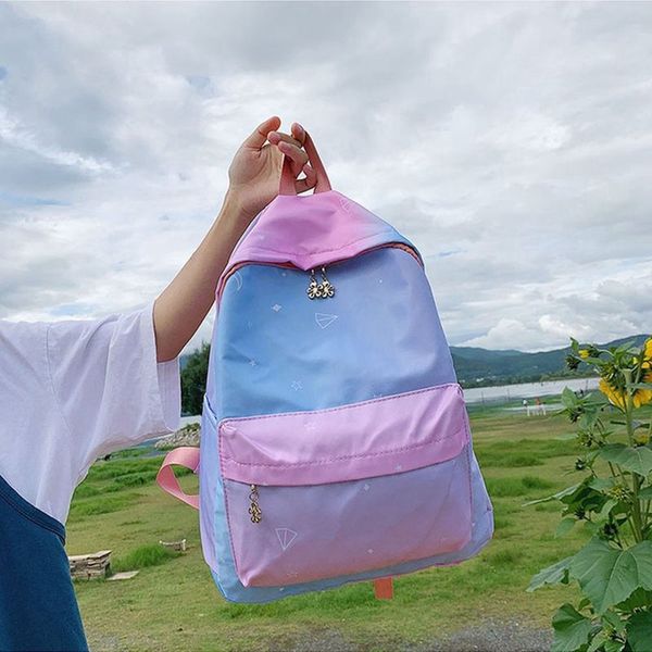 1 pc gradient starry backpack oxford cloth women men school bag double shoulder travel lapbackpack dropship new arrival
1 pc gradient starry backpack oxford cloth women men school bag double shoulder travel lapbackpack dropship new arrival