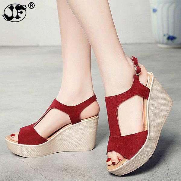753 casual women sandals creepers wedge sandals flat platform shoes summer women shoes suede peep toe ladies 2019, Black
753 casual women sandals creepers wedge sandals flat platform shoes summer women shoes suede peep toe ladies 2019, Black