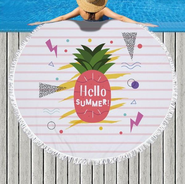 pineapple model pattern printed round beach towel with tassels microfiber 150cm summer swimming picnic mat tapestry travel blanket 288
pineapple model pattern printed round beach towel with tassels microfiber 150cm summer swimming picnic mat tapestry travel blanket 288