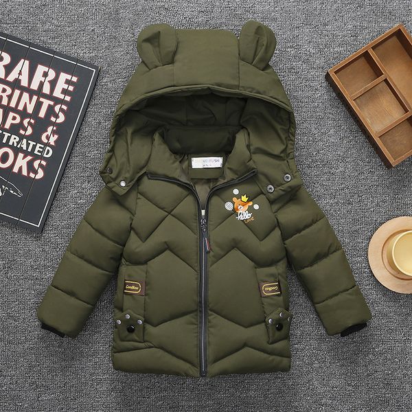 2019 children's coat jacket winter boy girl wave pattern cute cartoon ear warm silk cotton baby hooded cotton jacket tide, Blue;gray
2019 children's coat jacket winter boy girl wave pattern cute cartoon ear warm silk cotton baby hooded cotton jacket tide, Blue;gray