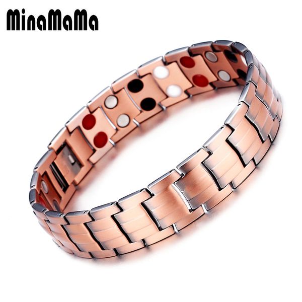 width vintage red copper chain link arthritis therapy germanium magnetic bracelet for men women male jewelry, Black
width vintage red copper chain link arthritis therapy germanium magnetic bracelet for men women male jewelry, Black