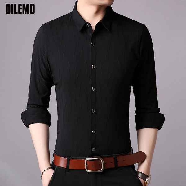 2019 fall new fashion brand shirt man dress shirts regular fit street wear long sleeve solid color casual clothes, White;black
2019 fall new fashion brand shirt man dress shirts regular fit street wear long sleeve solid color casual clothes, White;black
