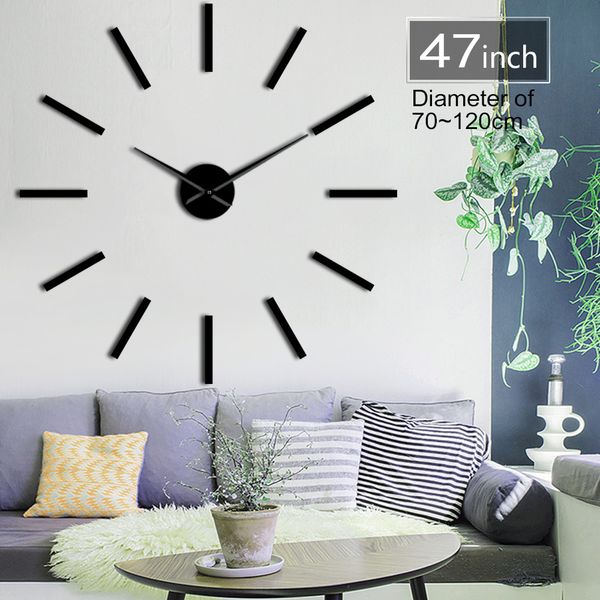 big size 70-120cm wall clock diy acrylic mirror gold silver clock living room wall decoration self-adhesive sticker
big size 70-120cm wall clock diy acrylic mirror gold silver clock living room wall decoration self-adhesive sticker