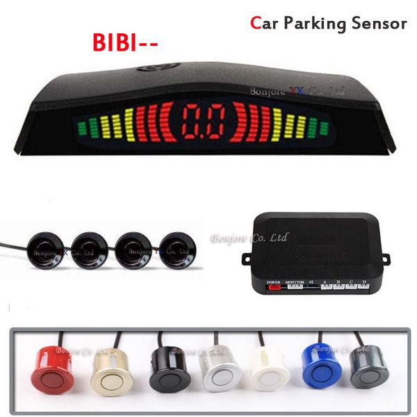 

koorinwoo auto led monitor car parking sensor 4 sensors backup reverse radar alert alarm security system parking assistance