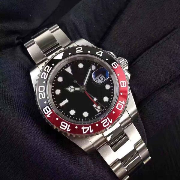 new gent's gmt ii automatic watches stainless steel dive blue red ceramic circle master 40mm mens watch relogio mens qualitywatches, Slivery;brown
new gent's gmt ii automatic watches stainless steel dive blue red ceramic circle master 40mm mens watch relogio mens qualitywatches, Slivery;brown
