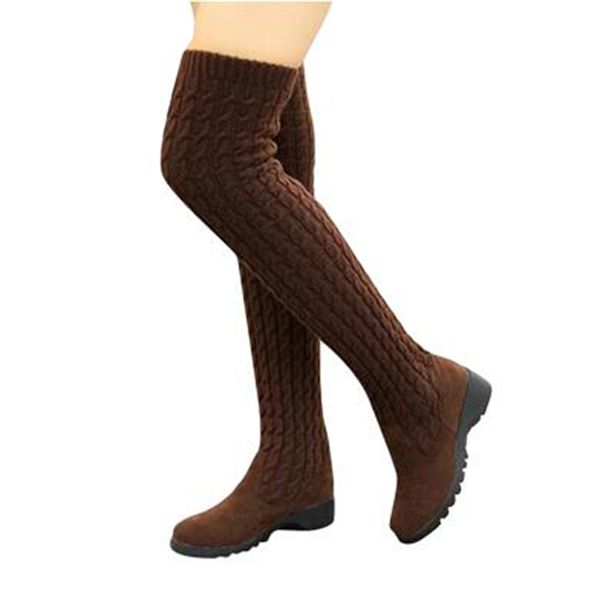 fashion knitted women knee high boots elastic slim autumn winter warm long thigh high boots woman shoes, Black
fashion knitted women knee high boots elastic slim autumn winter warm long thigh high boots woman shoes, Black