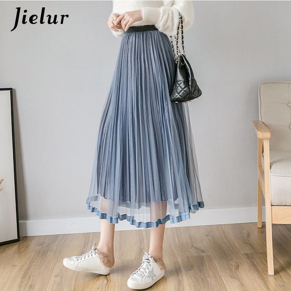 jielur new mesh women skirts 7 colors elegant lady loose pleated skirt 2020 fashion sweet velour korean tulle faldas mujer s-xl, Black
jielur new mesh women skirts 7 colors elegant lady loose pleated skirt 2020 fashion sweet velour korean tulle faldas mujer s-xl, Black