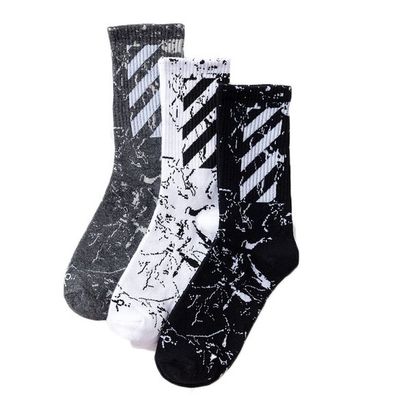 

mens women designer brand socks sock tide brand with the original harajuku style new diagonal stripes cotton socks sports new style, Black