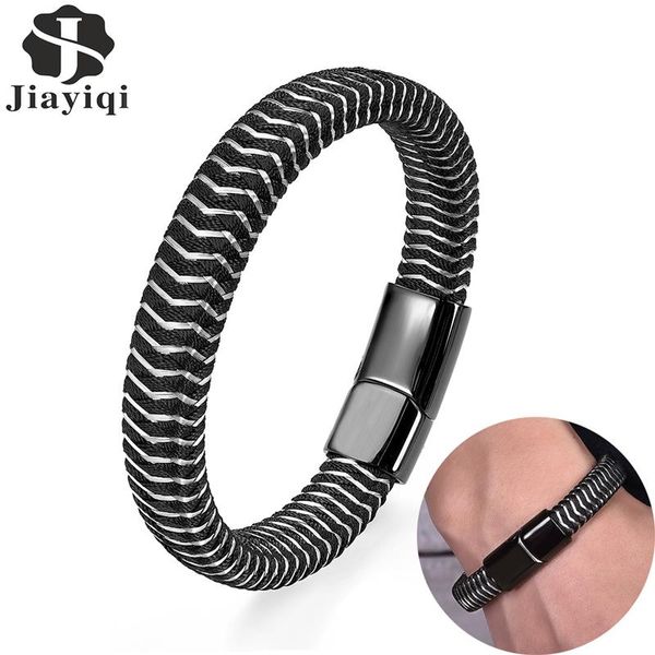 jiayiqi bracelet men black leather bangle steel magnetic-clasp cowhide braided trendy bracelet charm male jewelry pulsera hombre, Golden;silver
jiayiqi bracelet men black leather bangle steel magnetic-clasp cowhide braided trendy bracelet charm male jewelry pulsera hombre, Golden;silver