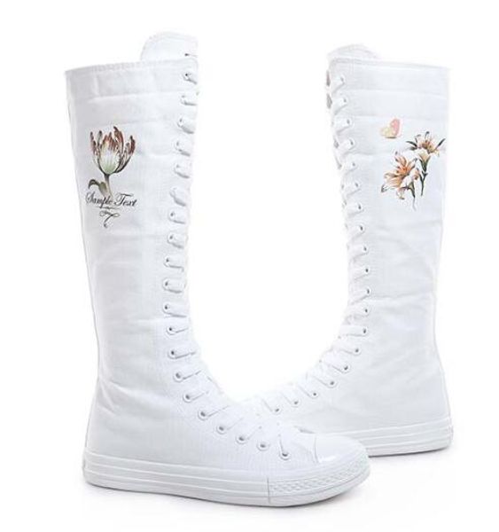 fashion canvas lace-up knee-high boots women tall casual flats shoes punk girls student shoes street dance shoes, Black
fashion canvas lace-up knee-high boots women tall casual flats shoes punk girls student shoes street dance shoes, Black