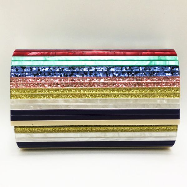 striped colorful acrylic women shoulder messenger box clutches flap shell evening beach summer travel party women handbags
striped colorful acrylic women shoulder messenger box clutches flap shell evening beach summer travel party women handbags