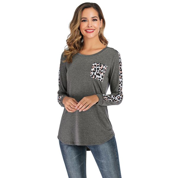 2019 new autumn style women casual leopard print shirt pocket splice long sleeve blouse loose, White
2019 new autumn style women casual leopard print shirt pocket splice long sleeve blouse loose, White