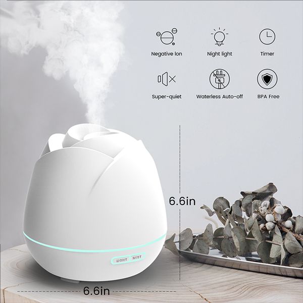400ml ultrasonic white black rose air humidifier aroma essential oil diffuser with 7 color led lights aromatherapy mist maker
400ml ultrasonic white black rose air humidifier aroma essential oil diffuser with 7 color led lights aromatherapy mist maker