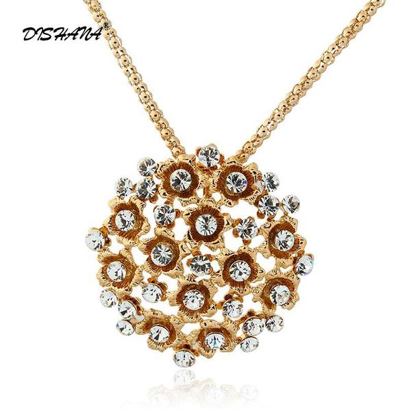 fashion necklace for women jewelry pendants famous brand round flower long charms chain rhinestone and crystal luxury x0191, Silver
fashion necklace for women jewelry pendants famous brand round flower long charms chain rhinestone and crystal luxury x0191, Silver