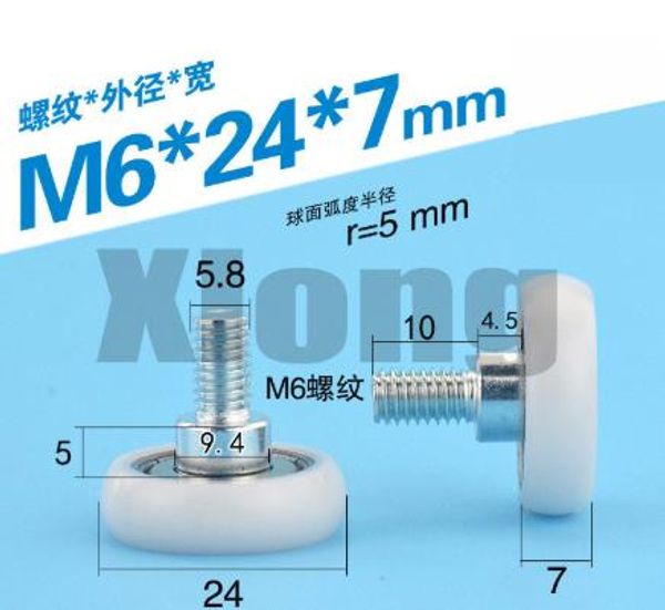 6pcs m6*24*7mm m6 thread screw screw bearing pulley showcase drawer refrigerator pulley roller spherical cam
6pcs m6*24*7mm m6 thread screw screw bearing pulley showcase drawer refrigerator pulley roller spherical cam