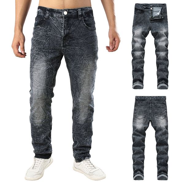 brand men pants hip hop harem joggers fashion stretch pant men's casual autumn denim cotton straight ripped trousers jeans z314, Black
brand men pants hip hop harem joggers fashion stretch pant men's casual autumn denim cotton straight ripped trousers jeans z314, Black